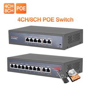 Techage 이더넷 IP 카메라 및 무선 AP 및 CCTV 카메라 시스템용 네트워크 POE 스위치, 10/100Mbps IEEE 802.3 af, 4CH, 8CH, 16CH, 52V