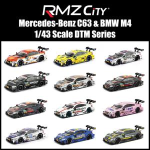 RMZ 시티 장난감 다이캐스트 차량 모델, BMW M4 DTM 슈퍼 팩토리 팀 레이싱 스포츠카, 교육 컬렉션 선물 디스플레이, 1:43 체중계