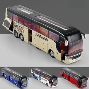 1/50 SETRA 럭셔리 코치 버스 장난감 자동차, 다이캐스트 미니어처 모델, 풀백 사운드 및 라이트, 교육 컬렉션, 소년 어린이 선물