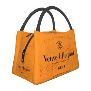 Clicquot 샴페인 점심 도시락 가방 남녀공용, VCP 따뜻한 쿨러 절연 도시락, 피크닉 캠핑 작업 여행용