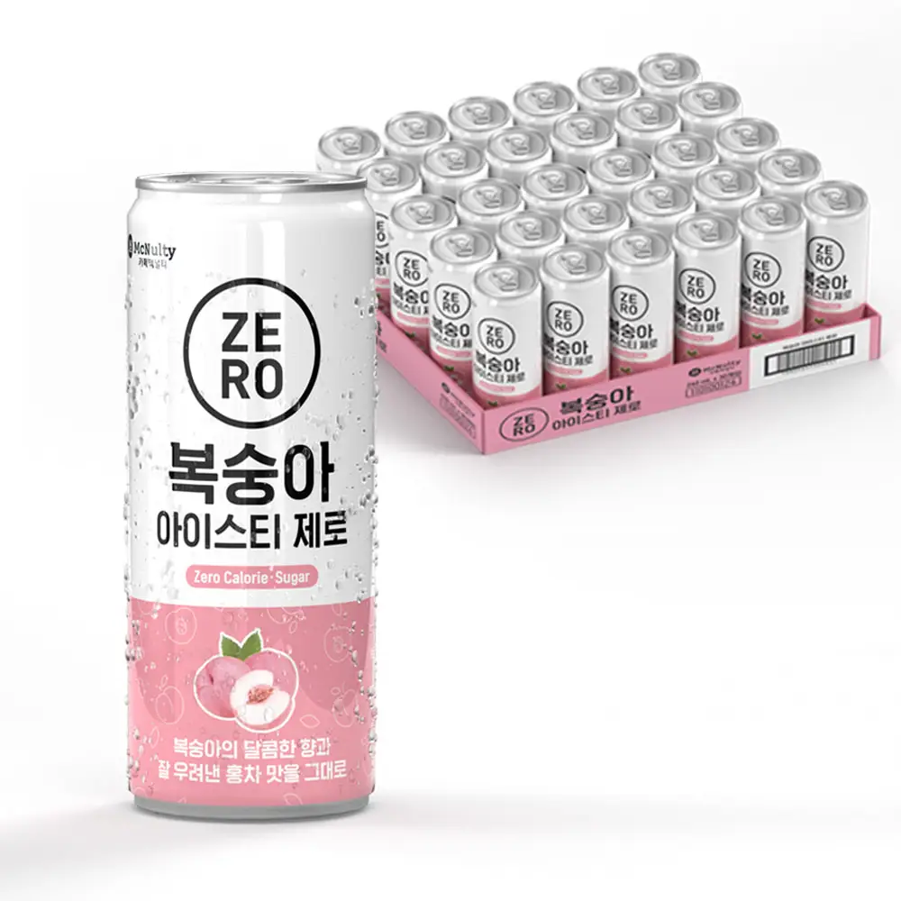 맥널티 복숭아 아이스티 제로 240ml 30개입