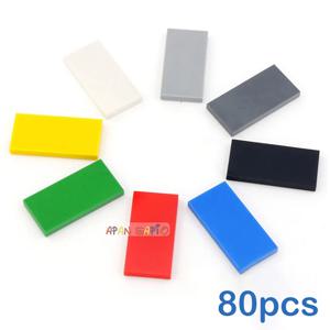 80pcs DIY 빌딩 블록 피규어 벽돌 부드러운 2x4 교육 크리 에이 티브 크기 어린이를위한 87079 플라스틱 장난감과 호환 가능