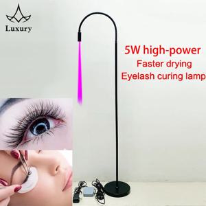 고출력 UV 자외선 LED UV 접착제 경화 조명, 뷰티 속눈썹 인조 속눈썹 접목, 발 스텝 스위치 플로어 램프, 5W