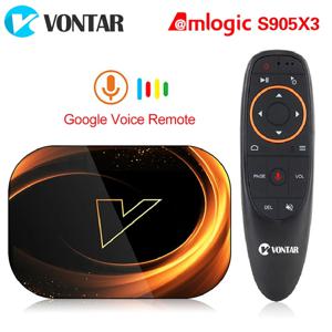 VONTAR X3 4GB 128GB 8K 스마트 안드로이드 9.0 TV 박스, 안드로이드 9 Amlogic S905X3 와이파이 1080P 4K 구글 플레이어 셋톱 박스 4G 64G