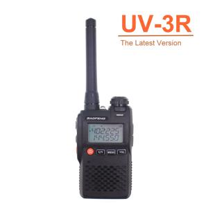 Baofeng 최신 UV-3R 워키토키 미니 FM 라디오, 양방향 라디오 VOX 듀얼 밴드, 듀얼 디스플레이, 핸즈프리, 99ch 미니 휴대용 FM 라디오