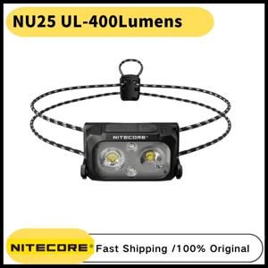 NITECORE NU25 UL 400 루멘 USB-C 충전식 헤드램프, 650mAh 배터리 내장, 야외 활동 조명