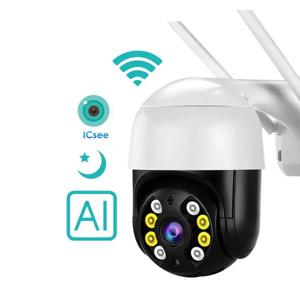 스마트 와이파이 PTZ CCTV IP 카메라, 5 배 디지털 줌, AI 인간 감지, ONVIF 무선 홈 보안 보호, iCsee, 4K, 8MP