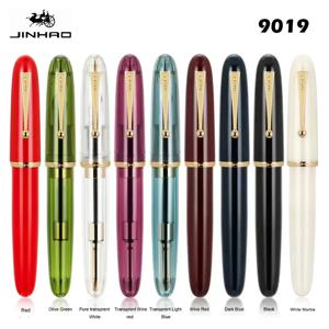 Jinhao 9019 투명 컬러 송진 만년필 용품, 0.5 0.7mm 잉크, 학생 학교 문구, 비즈니스 사무용품 선물