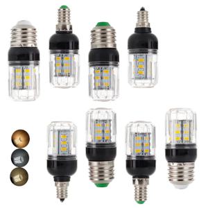 E27 E14 E12 E26 SMD 5730 27LEDs 7W LED 옥수수 전구 램프 크리스마스 샹들리에 촛불 조명, 집 조명 AC 110V 220V DC 12V 24V