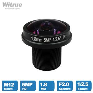 Witrue CCTV 렌즈, 감시 보안 카메라용, HD 5MP 어안 1.8mm, M12, 180 도 광시야각, F2.0, 1/2 인치