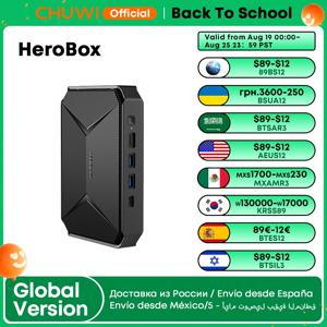 CHUWI HeroBox 인텔 셀러론 N100 쿼드 코어 CPU, 윈도우 11 OS 8GB LPDDR4 256GB SSD, 듀얼 밴드 와이파이 데스크탑 컴퓨터, 미니 PC