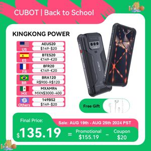 Cubot KingKong Power, 방수 러기드 스마트폰 Android 13, 16GB RAM(8GB+8GB 확장), 256GB ROM, 10600mAh 배터리, 33W 고속 충전, 6.5인치 FHD+ 화면, NFC, 핸드폰, 4G 휴대폰, 안드로이드 스마트 폰, smartphone android, IP68 & IP69K견고한 스마트 폰, 이중 LED 눈부심 손전등