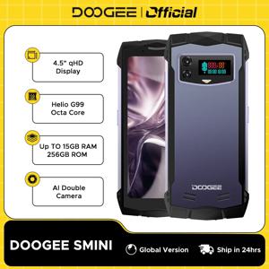 DOOGEE Smini 견고한 휴대폰, 혁신적인 후면 디스플레이, 고속 충전 휴대폰, 4.5 인치 qHD 디스플레이, 8GB + 256GB, 3000mAh, 18W, 월드 프리미어