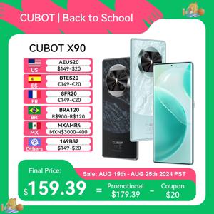 CUBOT X90, 안드로이드 스마트폰, 6.67인치 AMOLED 곡선 120Hz 디스플레이, 32GB RAM(16GB+16GB 확장), 256GB ROM, Helio G99, 옥타 코어, NFC, 100MP 카메라, 게이밍 폰, 글로벌 버전 , smartphone android 14, 장바구니에 담기