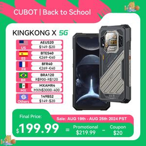 견고한 스마트폰 5G CUBOT KINGKONG X, 최대 32GB RAM, 256/512GB ROM,120Hz 화면, 10200mAh, WiFi 6, 장바구니에 담기