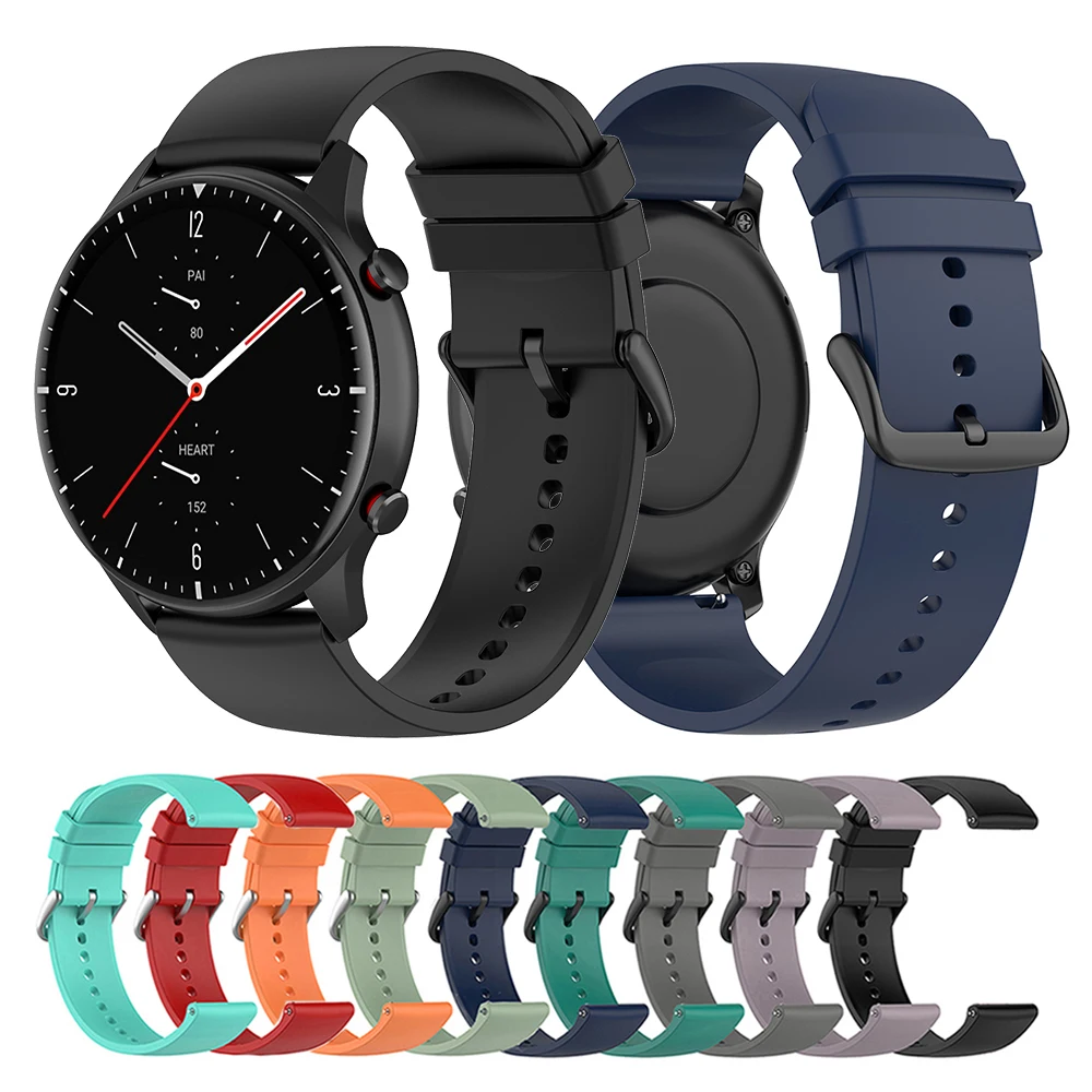 Huami Amazfit GTR 4/3/2 GTR 용 실리콘 스트랩, 47mm 페이스 스트라토스 3 2 S 스마트 워치 밴드, 샤오미 워치 컬러 2 S2 S1, 22mm