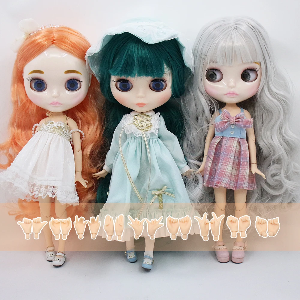 ICY DBS 브라이스 인형 1/6 조인트 바디 30CM BJD 완구, 여분의 손으로 자연스러운 반짝이는 얼굴 AB DIY 패션 인형 소녀 선물