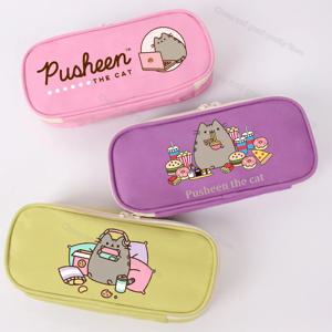 Pusheen 학생용 연필 케이스, 여아 및 남아용 펜 케이스 가방, 귀여운 고양이, 대용량 연필 상자 파우치, 문구 용품, 크리스마스 선물