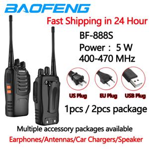 Baofeng BF-888S 워키토키 트랜시버, 휴대용 라디오 스테이션 BF888s BF 888S 아마추어 양방향 리시버 송신기