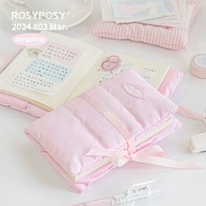 MINKYS Baby Blue/핑크 리본 공책 플래너, 카와이 학교 문구, 연간 일일 주간 일정