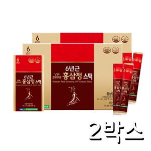 [동의삼] 6년근 VIP 홍삼정스틱(60포) 10g x 60포 2개 + 선물 쇼핑백 국내산 홍삼