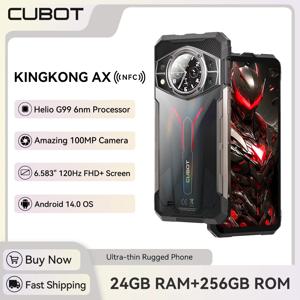 Cubot King Kong AX 초박형 견고한 안드로이드 스마트폰, Helio G99, 24GB RAM, 256GB ROM, 120Hz 디스플레이, 100MP, NFC, 듀얼 스크린