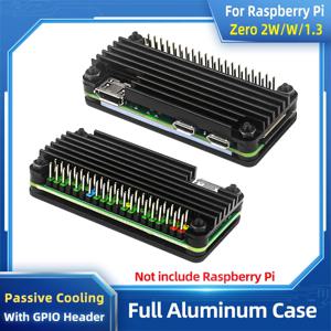 라즈베리 파이 제로 알루미늄 케이스, 열 패드 방열판이 있는 아머드 쉘, 패시브 냉각 케이스, 2 W/W, 1.3