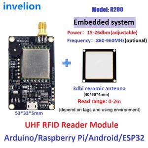 UHF RFID 모듈, TTL Uart USB RFID UHF 리더, 라이터, 0-12dbi RFID 안테나, ESP32 라즈베리 파이 호환, R200 칩, 2M 범위