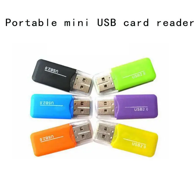 휴대용 미니 USB 2.0 TF 메모리 SIM 카드 리더, 고속 T-플래시 어댑터, PC 노트북 컴퓨터 차량 스피커용