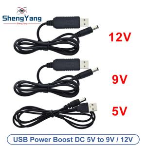 TZT USB 파워 부스트 라인, 스텝 업 모듈, USB 컨버터 어댑터 케이블, 2.1x5.5mm 플러그, DC 5V, 9V, 12V