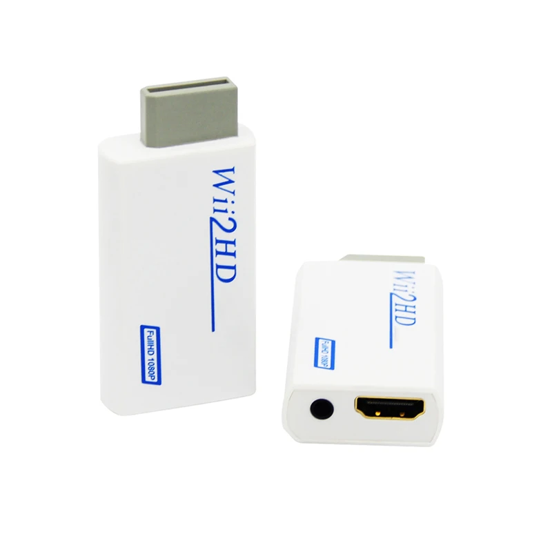 PC HDTV 모니터 디스플레이용 오디오 AUX, Wii to HDMI 호환 컨버터 어댑터, 풀 HD 1080P, 720P, 480P, 3.5mm