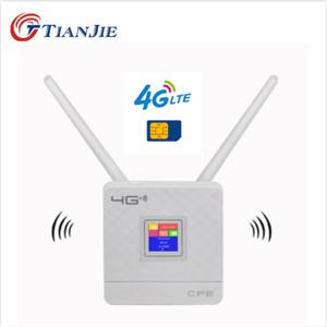 TIANJIE RJ45 WAN/LAN 라우터, 4G WIFI LTE 잠금 해제 CPE, 300Mbps 무선 심카드, 안테나, 이더넷 포트, 핫스팟 광대역 모뎀 동글