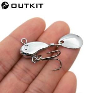 OUTKIT 금속 미니 VIB 얼음 낚시 태클 핀, 스푼 포함, 진동 스피너, 싱킹 미끼, 8.5g, 겨울