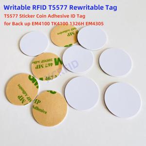 재기록 가능 RFID 스티커, 동전 접착 뒷면 직경 25mm 두께 1mm, 125kHz, T5577