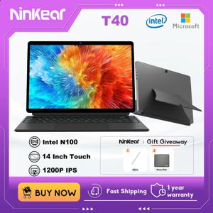 Ninkear T40 태블릿 미니 노트북, 14 인치, 2 in 1 인텔 N100, 16GB + 512GB, 1200P IPS 터치 스크린, 윈도우 11 노트북, 무료 배송