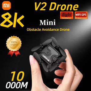 샤오미 V2 미니 드론, 8K HD 카메라, FPV RC 드론, 전문 RTF 쿼드콥터, 접이식 장애물 회피 드론, 와이파이 장난감, 10000M