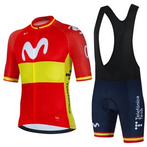 Movistar 2024 사이클링 저지 세트, 스페인 MTB 자전거 의류, 남성 유니폼, Maillot Ropa Ciclismo, 여름