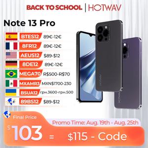 HOTWAV Note 13 Pro 4G Android 13 6.6 ''HD + 90Hz 재생 빈도, 16GB(8 + 8)+ 256GB, 50MP 카메라, 5160mAh 대용량 배터리, 신규