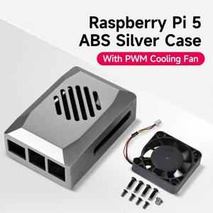 Raspberry Pi 5 케이스, PWM 냉각 선풍기, ABS 보호 케이스, Raspberry Pi 5 쉘 지지대, 액티브 쿨러 방열판 옵션