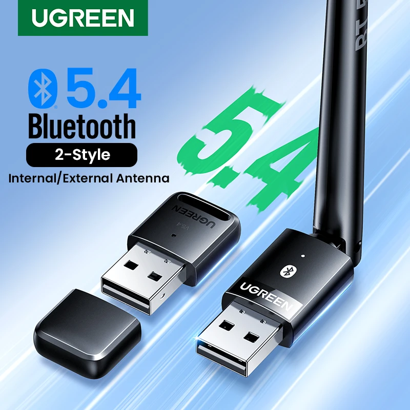 UGREEN USB 블루투스 5.3 5.4 동글 어댑터, PC 스피커 무선 마우스 키보드 음악 오디오 리시버 송신기