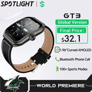 Black Shark Watch GT3 글로벌 버전 24H 건강 모니터링 1.96, 곡선 디스플레이, 10 일 배터리 수명, 100 + 스포츠 모드, IP68