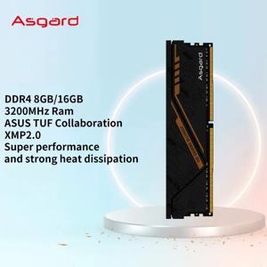 Asgard TUF 시리즈 공동 브랜드 DDR4 RAM PC, 데스크탑 Udimm용, 16GB, 32GB, 3200MHz, 3600MHz RAM