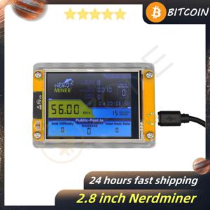 Nerdminer 해시레이트 BTC 로토 머신 DIY 비트코인 채굴기 마이크로 ESP32 솔로 채굴기, 2.8 인치 디스플레이, 55KH