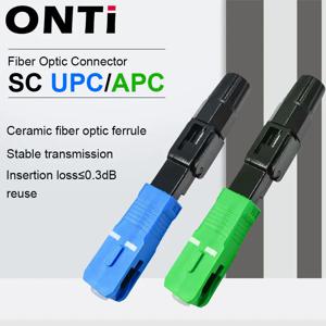 ONTi-FTTH 임베디드 광섬유 고속 커넥터 SC APC 단일 모드 광섬유 어댑터, SC UPC 콜드 커넥션, 빠른 필드 어셈블리