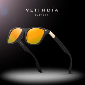 VEITHDIA 남녀공용 그라데이션 광변색 선글라스, 편광 미러 렌즈, 빈티지, 주간, 야간, 듀얼 선글라스, 7029