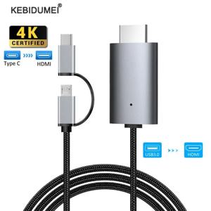 KBT HD 1080P 휴대폰 C타입 USB 3.0-HDMI 호환, 안드로이드 장치-TV 프로젝터 디스플레이, 안드로이드 휴대폰 태블릿-TV용 LD39