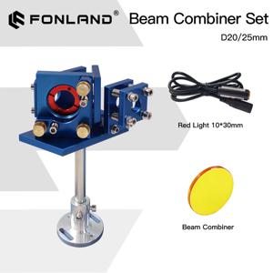 FONLAND ZnSe 레이저 빔 결합기, 마운트, 레이저 포인터, 블루 빔 결합기 세트, CO2 레이저 조각 절단기용, 20mm