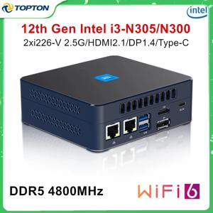 Topton M9S 2x 인텔 2.5G 미니 PC, 12 세대 인텔 i3 N305 N200 N100 DDR5 PCIE3.0 x 4 방화벽 라우터, 오피스 PC 윈도우 11 NUC WiFi6