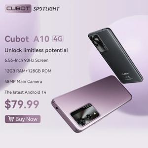 안드로이드 스마트폰 Cubot A10, 12GB RAM (4GB + 8GB), 128GB ROM, 옥타코어, 6.56 인치 90Hz 화면, 5100mAh, 48MP, 5G WiFi, 4G 휴대폰