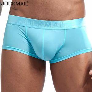 JOCKMAIL 초박형 아이스 섹시 속옷, 솔리드 볼록 남성 속옷, 짧은 팬티 슬립 옴므 Cueca 게이 남성 복서